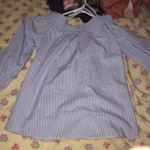 After shoulder striped shirt